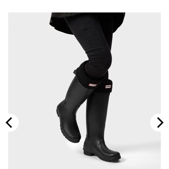 Original Tall Hunter Boots Size UK 7 / US 9 ๐ฅพ Matte Black w Buckle - Picture 2 of 16